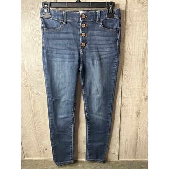 Lot of 3 Jordache Super Skinny Girls Blue Jeans Size 12 Button Fly Stretch Denim - Picture 8 of 12